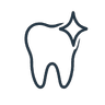 Ícone de um dente brilhando